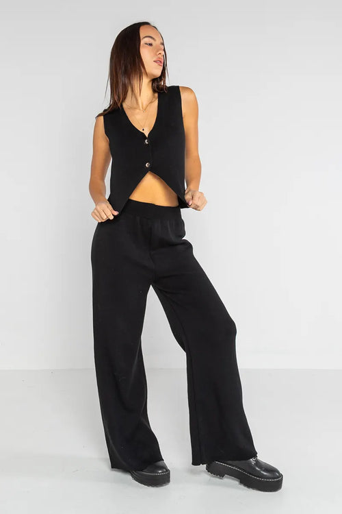 LOKITA | Pantalone palazzo in maglia