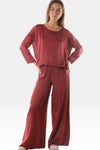 LOKITA | Pantalone palazzo raso pesante viscosa