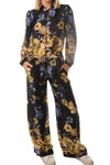 LOKITA | Pantalone palazzo raso viscosa fantasia
