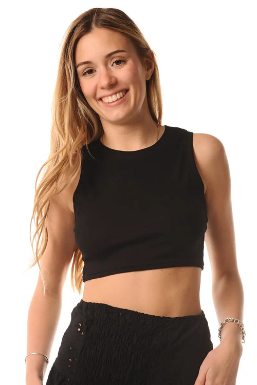 LOKITA | Crop top basic a costine