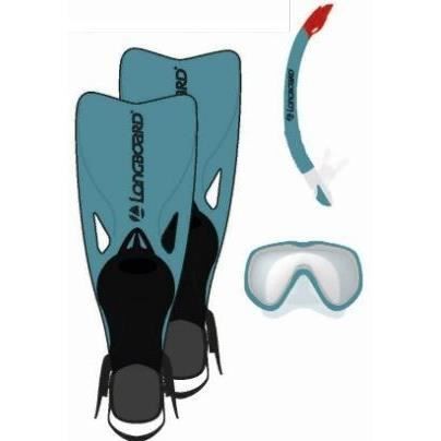 Kit Pinne Regolabili Maschera e Boccaglio - LONGBOARD - Pendenza 42/45