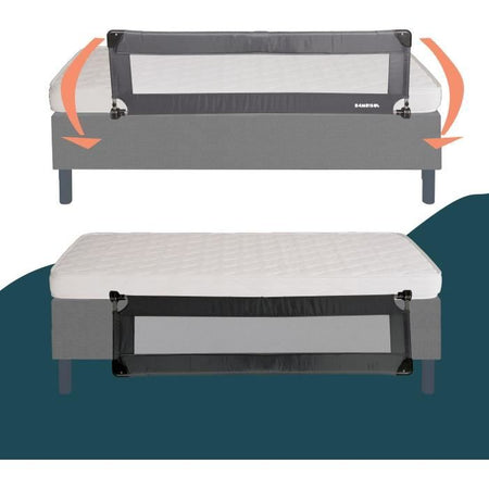 Sponda letto - LOOPING - BL5003G - Pieghevole - Grigio