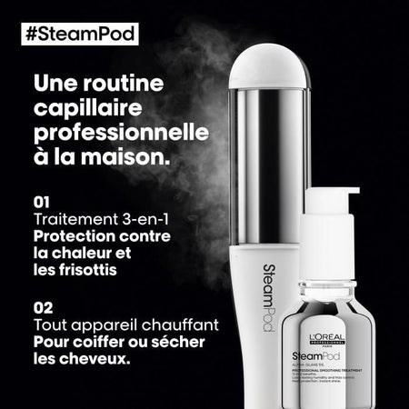 SteamPod 4 - Piastra e arricciacapelli professionale a vapore - L'OREAL PROFESSIONNEL - 3 Temperature - Strumento + Trattamento Lisciante Concentrato