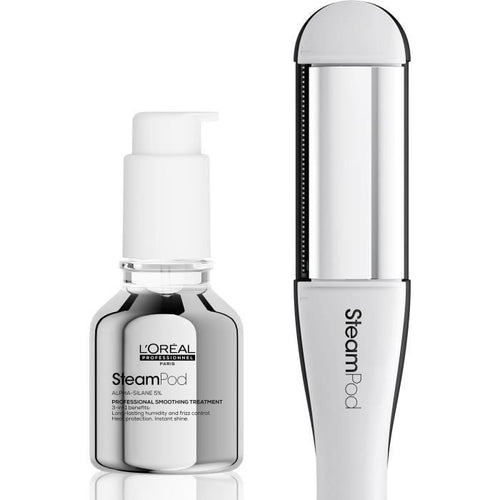 SteamPod 4 - Piastra e arricciacapelli professionale a vapore - L'OREAL PROFESSIONNEL - 3 Temperature - Strumento + Trattamento Lisciante Concentrato