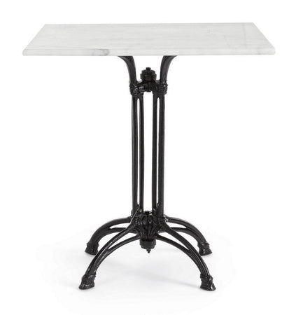Tavolo Loren elegante, con struttura in lega di acciaio, piano in marmo