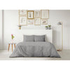 COMPLETO PIUMINO LOVELY HOME - 240x260 cm - 100% COTONE - GRIGIO CHIARO