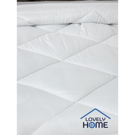 Piumino 240 x 260 cm - LOVELY HOME - Caldo - 450 g/m - Antiacaro - 2 persone - Bianco
