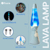 FISURA Lampada lava bullet Mundo liquido blu e lava bianca
