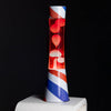 FISURA Lampada lava Barbershop con liquido trasparente e lava rossa