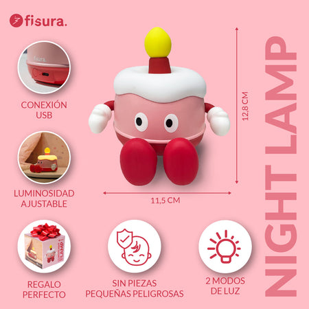 FISURA Lampada da comodino a forma di torta