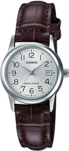 CASIO COLLECTION Mod. LADY DATE SILVER, LEATHER - ARGENTEE