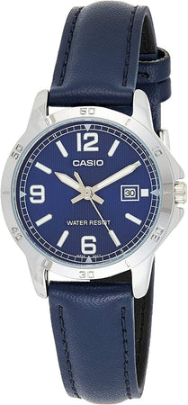 CASIO COLLECTION Mod. LADY DATE, LEATHER - BLUE