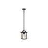 KELSEY PENDANT 1L E27 BL CLEAR GLASS