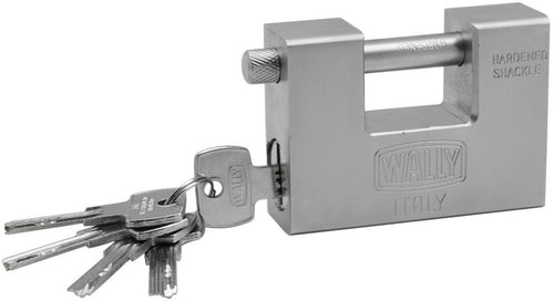 Lucchetti Monoblocco Wally Corazzato C/Punzonata 94Mm 5 Chiavi