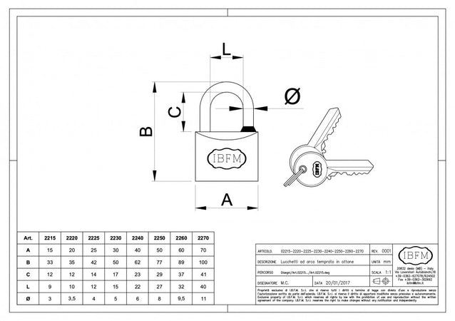 Lucchetto Ibfm 30 Mm