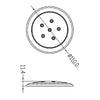Luce Di Cortesia A Led Senza Incasso K 2900-3200 Diam Est Mm 110 12V Lumen 108 W. 3,2