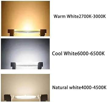 Lampada R7S Led 10W Rotondo 360° 78mm Dimmerabile Bianco Ghiaccio 6000K Slim 16mm