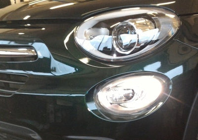 Coppia Luci Diurne Posizione Effetto LED P21W BA15S per Fiat 500X Fino al 2016