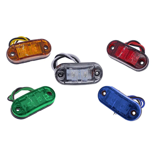 1 Fanalino Per Luci Led Ingombro Laterale Rosso 12-24V Furgone Camion Camper Rimorchi Bus
