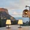 Confezione da 2 lampade da tavolo senza fili - LUMISKY - TWINS - H16 cm - Base in acciaio grigio - Bianco caldo e LED bianco
