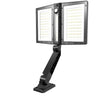 Faretto solare - LUMISKY - CLIPPER BLACK - 37 cm - 2 teste nere - Rilevatore di movimento orientabile - LED bianco