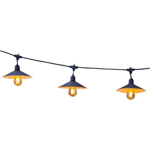 Ghirlanda di luce solare da esterno - LUMISKY - VINTY LIGHT SOLAR - 6 m - 10 lampadine a filamento - LED bianco caldo