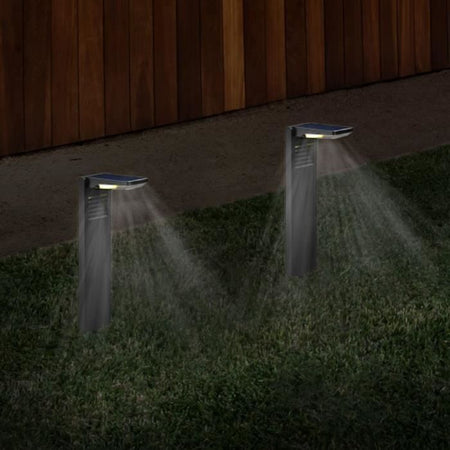 Set di 2 luci solari da piantare - LUMISKY - OSTRY - H41 cm - LED bianco freddo