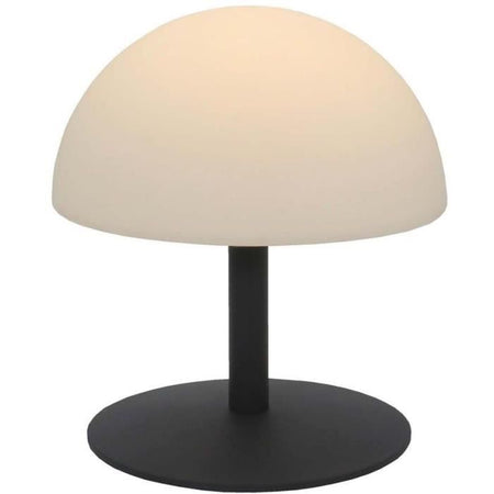 Lampada da tavolo senza fili - LUMISKY - NEPTUNE ROCK - H20 cm - Base in acciaio - Grigio - Bianco caldo e LED bianco