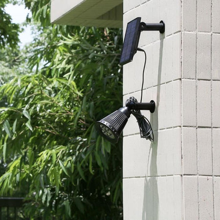 Faretto solare proiettore 2 in 1 da attaccare o fissare - LUMISKY - SPIKY AWAY W34 - H42 cm - LED bianco