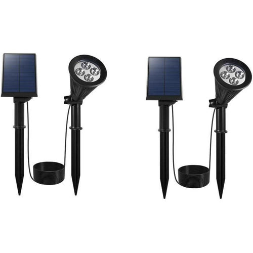 Faretto solare proiettore 2 in 1 da attaccare o fissare - LUMISKY - SPIKY AWAY W34 - H42 cm - LED bianco