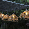 Catena luminosa - LUMISKY - Hawaii Light - Collegabile - Esterno - Paralume in polyrattan - 10 lampadine a filamento LED E27