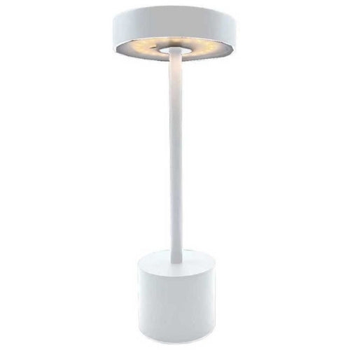 Lampada da tavolo senza fili - LUMISKY - ROBY WHITE - H30 cm - Aluminium Touch - Bianco opaco - LED