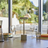 Lampada da tavolo senza fili - LUMISKY - ROBY GRAY - H30 cm - Alluminio Touch - Grigio chiaro - LED