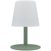 Lampada da tavolo senza fili - LUMISKY - STANDY MINI Oliva - H25 cm - Base in acciaio verde oliva - Bianco caldo e LED bianco