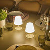 Set di 2 lampade da tavolo senza fili - LUMISKY - TWINS - Crema - H16 cm - LED