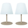 Set di 2 lampade da tavolo senza fili - LUMISKY - TWINS - Crema - H16 cm - LED