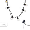 LUMIJARDIN Ghirlanda solare 10 lampadine a LED - Bianco caldo - Partito chiaro solare