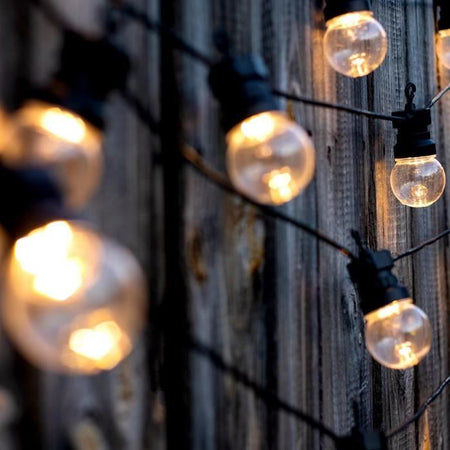 LUMIJARDIN Ghirlanda solare 10 lampadine a LED - Bianco caldo - Partito chiaro solare