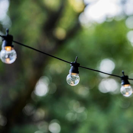 LUMIJARDIN Ghirlanda solare 10 lampadine a LED - Bianco caldo - Partito chiaro solare