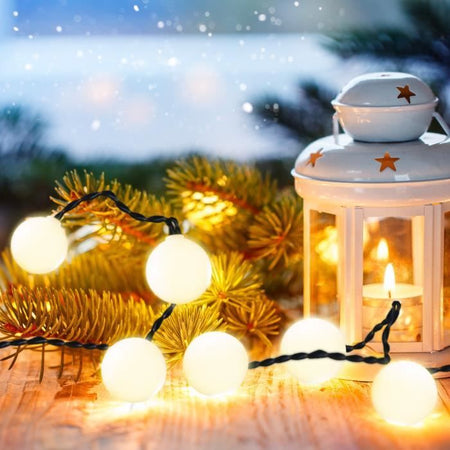 LUMI GARDEN Corda solare per palline Billy Solar - Luce bianca - 60 palline - 700 cm