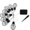 LUMIJARDIN Ghirlanda solare a gabbia keniana con 10 lampadine decorative