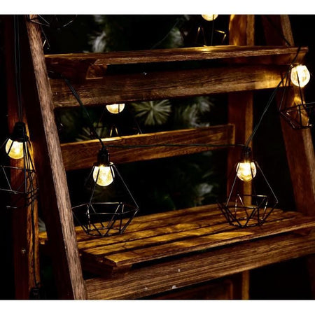 LUMIJARDIN Gabbia di ghirlanda solare diamante mily all'aperto con 10 lampadine a LED