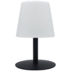 Lampada da tavolo senza fili - LUMISKY - STANDY MINI Dark - H25 cm - Base in acciaio nero - Bianco caldo e LED bianco