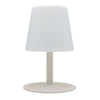 STANDY MINI CREAM Lampada da tavolo senza fili con base in acciaio crema - base LED bianco caldo / bianco freddo