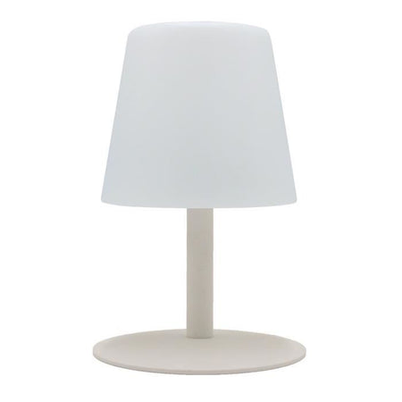 STANDY MINI CREAM Lampada da tavolo senza fili con base in acciaio crema - base LED bianco caldo / bianco freddo