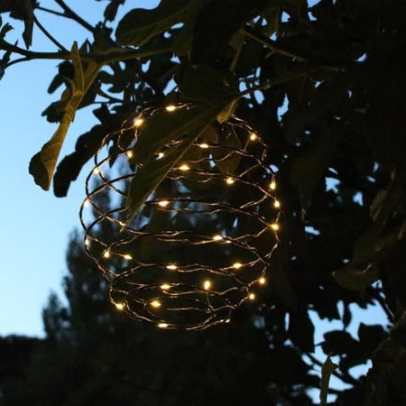 Lampada a sospensione solare - LUMISKY - ORION - H37 cm - Micro spirale - LED bianco caldo