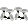 Juego de 8 focos solares redondos de acero inoxidable para empotrar o insertar - LUMISKY - DECKY - LED blanco frío - 12 cm
