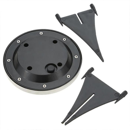 Juego de 8 focos solares redondos de acero inoxidable para empotrar o insertar - LUMISKY - DECKY - LED blanco frío - 12 cm