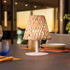 Lampada da tavolo senza fili - LUMISKY - IBIZA - H26 cm - Bambù naturale - Bianco caldo e LED bianco
