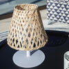 Lampada da tavolo senza fili - LUMISKY - IBIZA - H26 cm - Bambù naturale - Bianco caldo e LED bianco